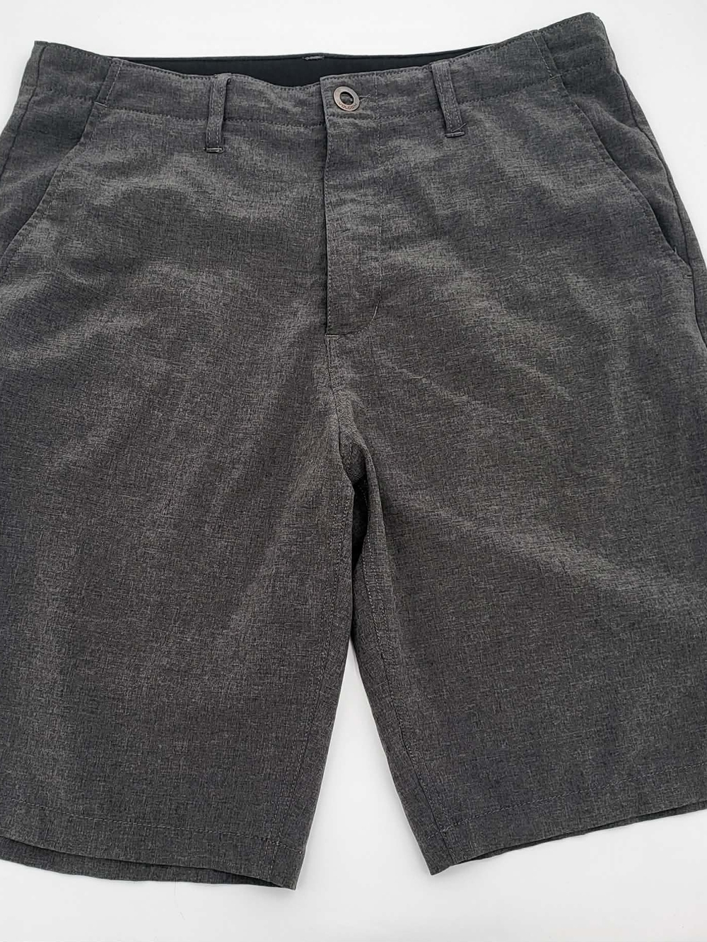 Volcom Men's Charcoal Gray Flat-Front Shorts